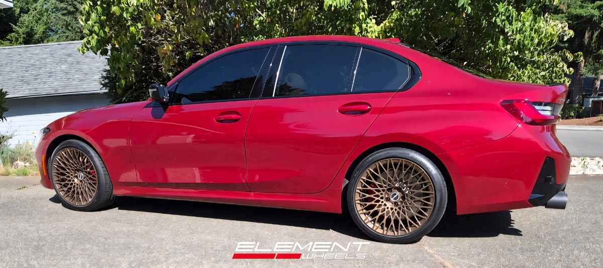 19x9 Element Forged ME-8 Satin Bronze (Full Forged) on 2019-2025 BMW 3 Series