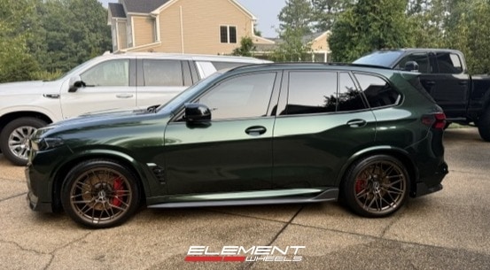 21x10.5 | 22x12 Staggered Element Forged ME-6 Satin Bronze (Full Forged) on 2019-2025 BMW X5M