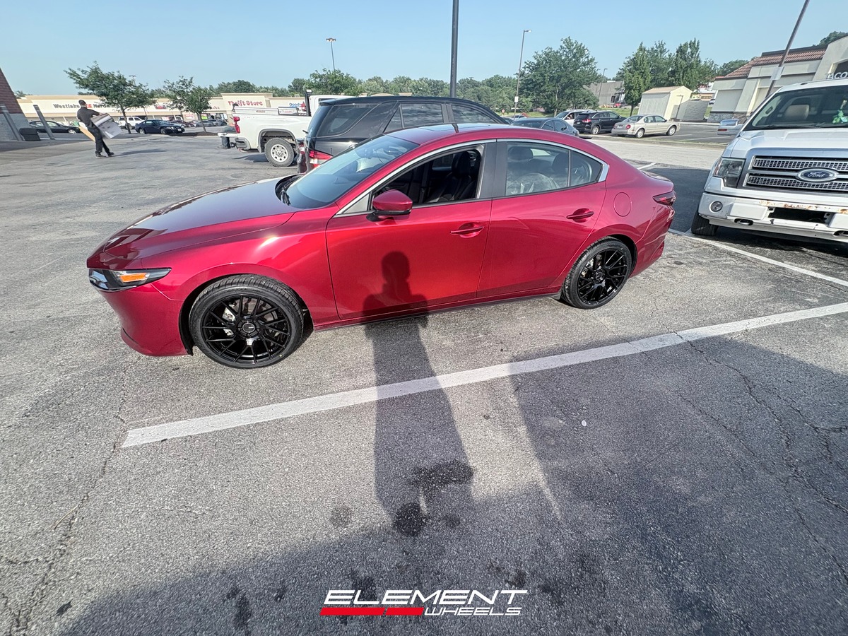 18x8.5 Enkei TM-7 Gloss Black on 2019-2025 Mazda 3