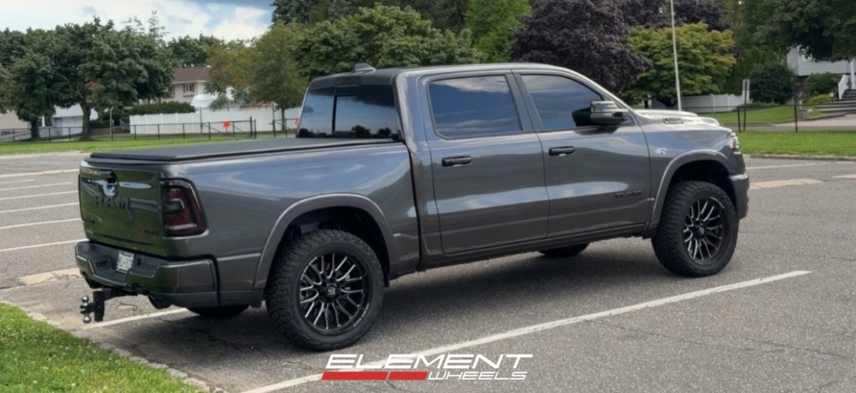 22x10 AXE Offroad Atlas Gloss Black Milled  on 2019-2025 Ram 1500