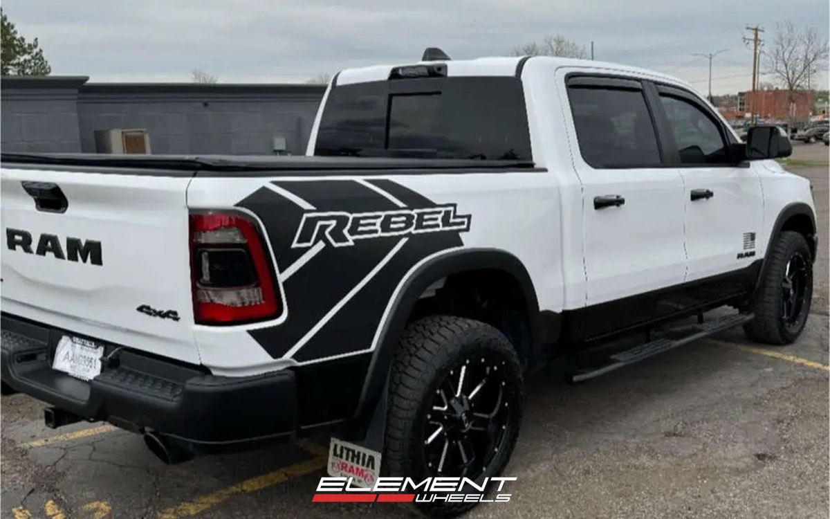 20x9 ION Alloy 141 Gloss Black w/ Milled Spokes on 2019-2025 Ram 1500