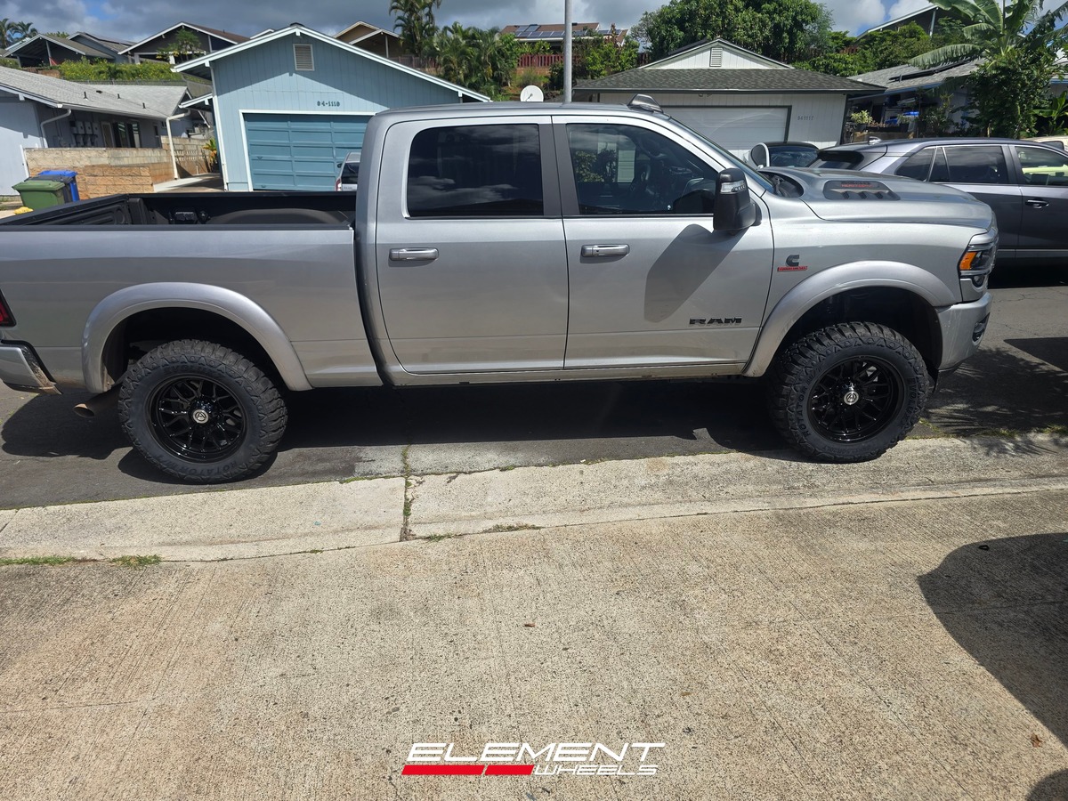 20x10 Artem Off-Road A207 Kosmo Gloss Black (Flow Formed) on 2019-2026 RAM 2500/3500