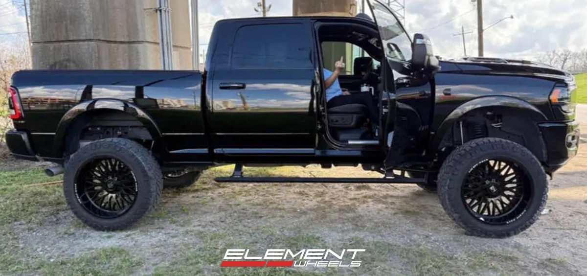 24x12 AXE Offroad Kratos Gloss Black  on 2019-2026 RAM 2500/3500