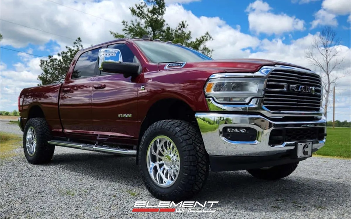 20x10 Cali Off-Road Summit 9110PM Polished  on 2019-2026 RAM 2500/3500
