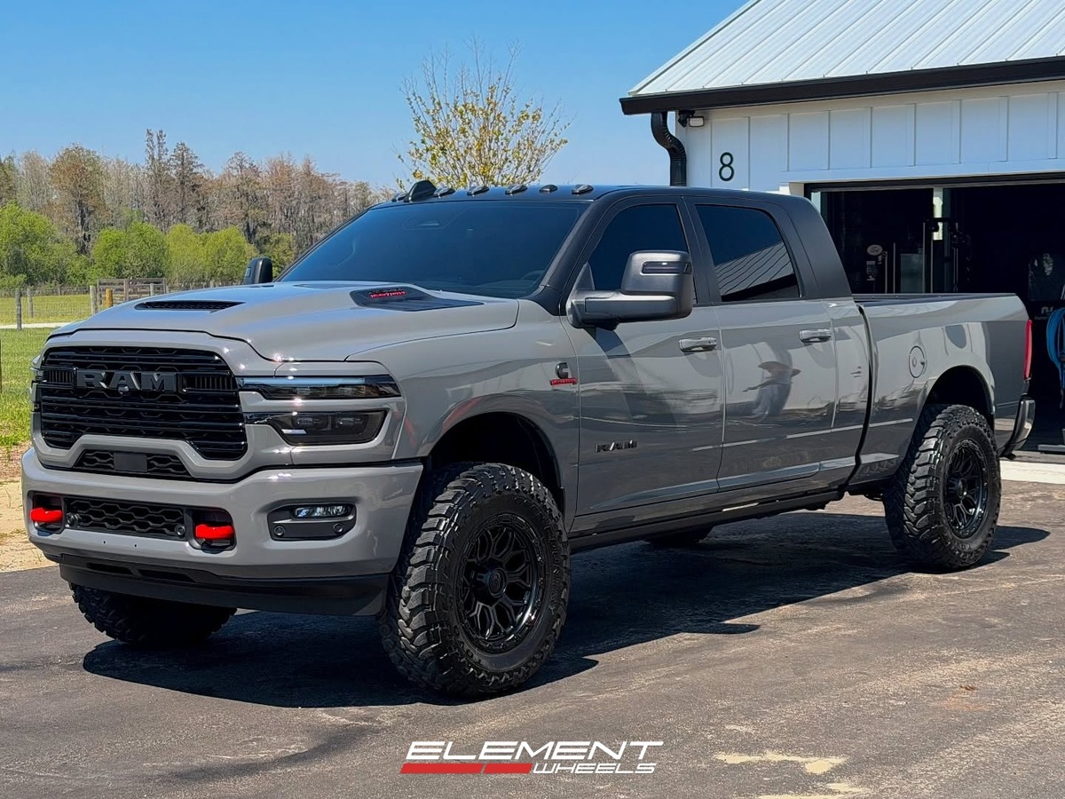 20x10 Fuel Off-Road Surge Matte Black w/ Gloss Black Lip FC881 on 2019-2026 RAM 2500/3500