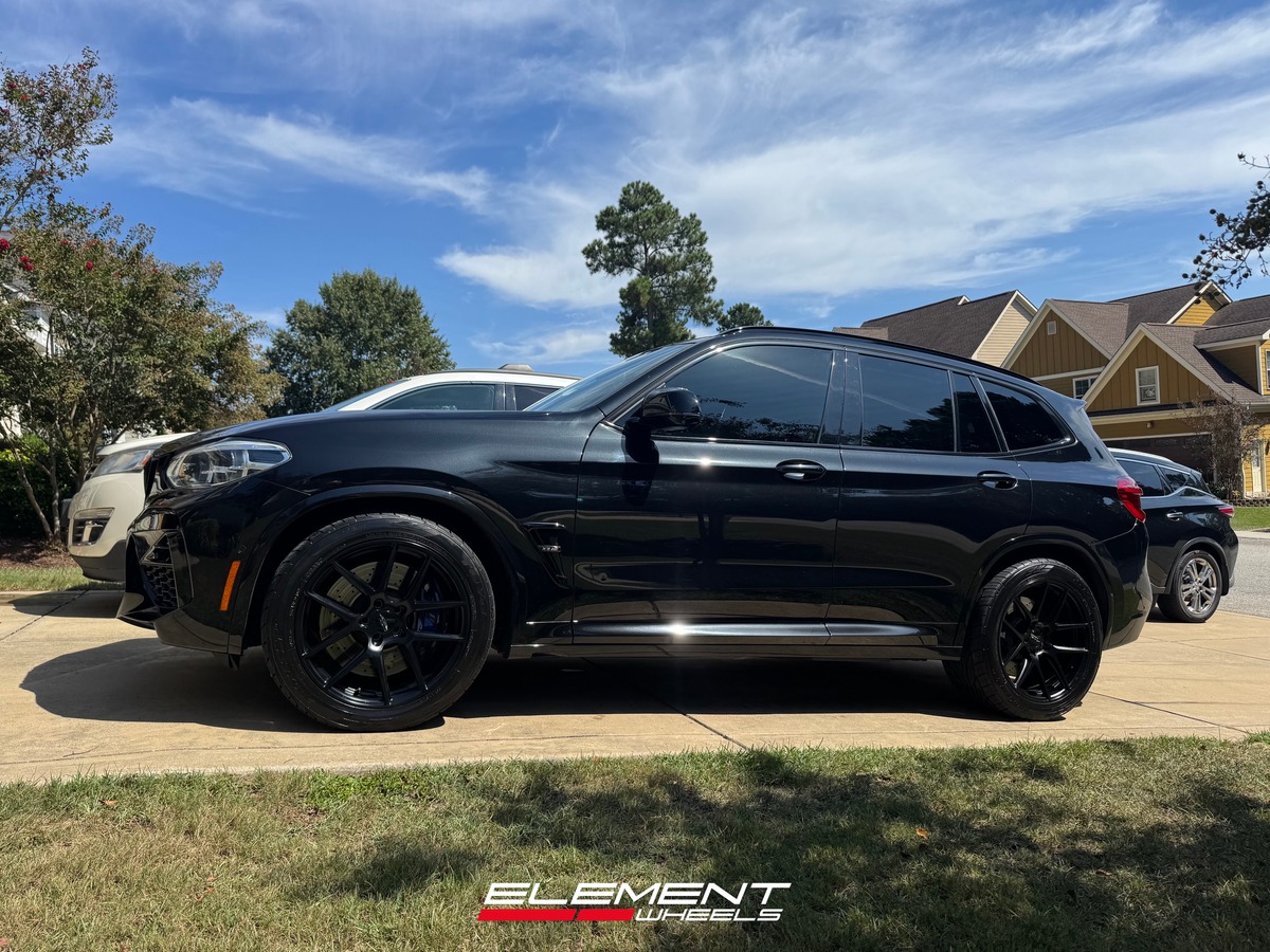 20x9.5 | 20x10.5 Staggered Ace Alloy AFF02 All Matte Black (Flow Formed) on 2020-2024 BMW X3M