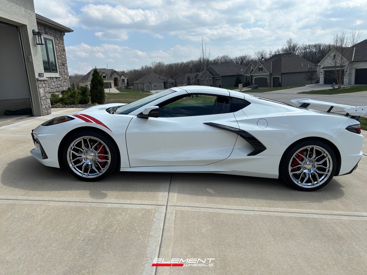 19x8.5 | 20x11 Staggered Corvette C8 ZO6 Replica Wheel Chrome