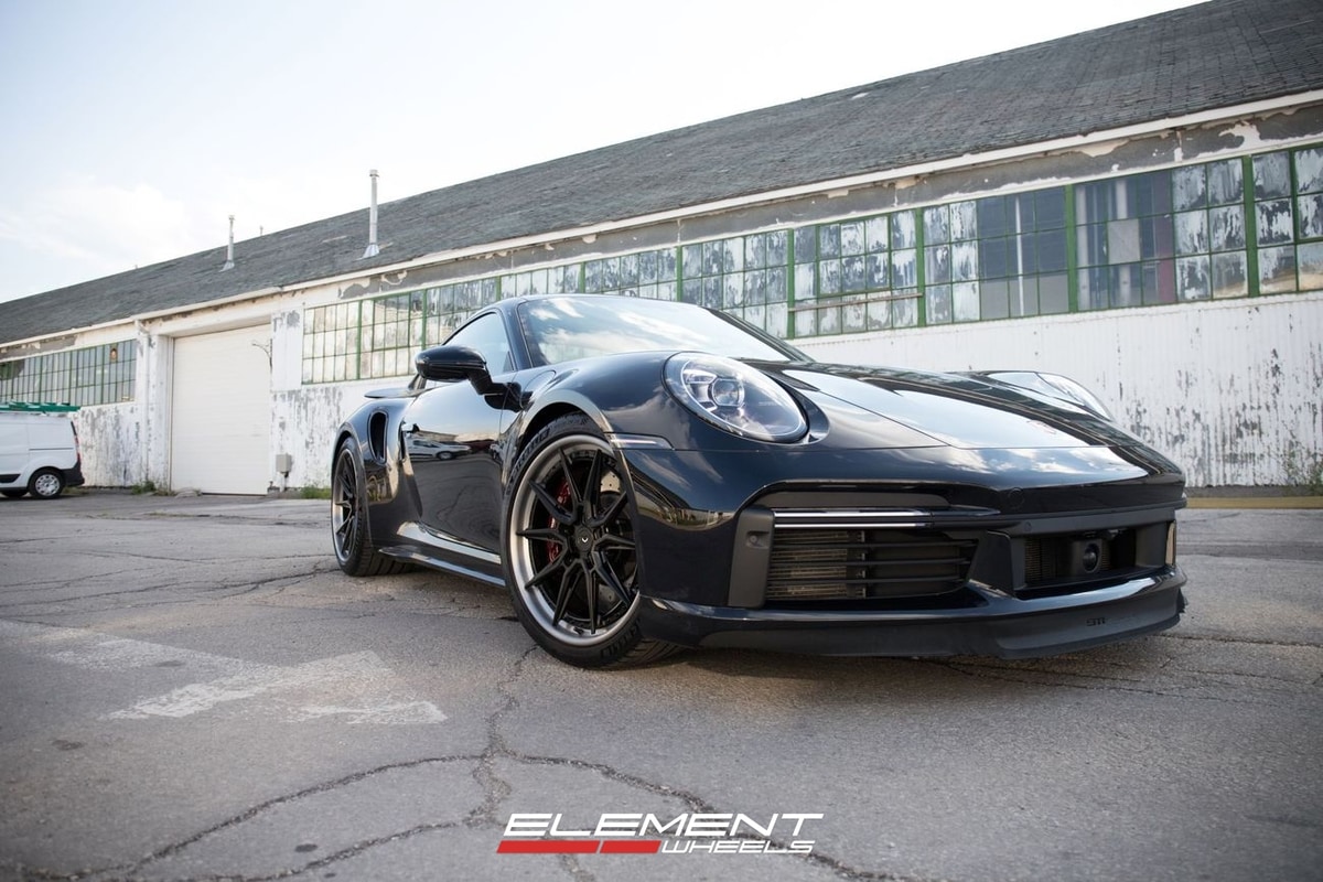 20x9.5 | 21x12 Staggered Vossen EVO-2R Wheels on 2020-2025 Porsche 911 Carrera 992 Turbo 5-Lug