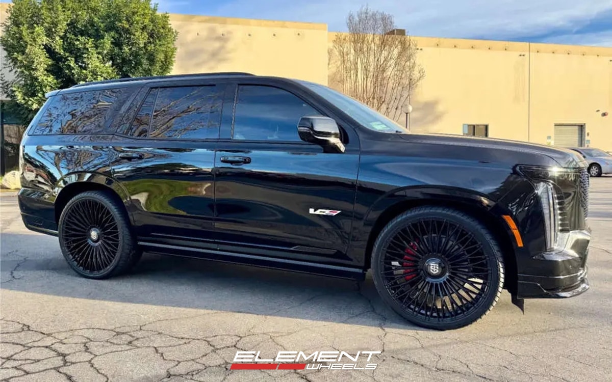 26x10 TIS Motorsports 507B Gloss Black on 2021-2025 Cadillac Escalade