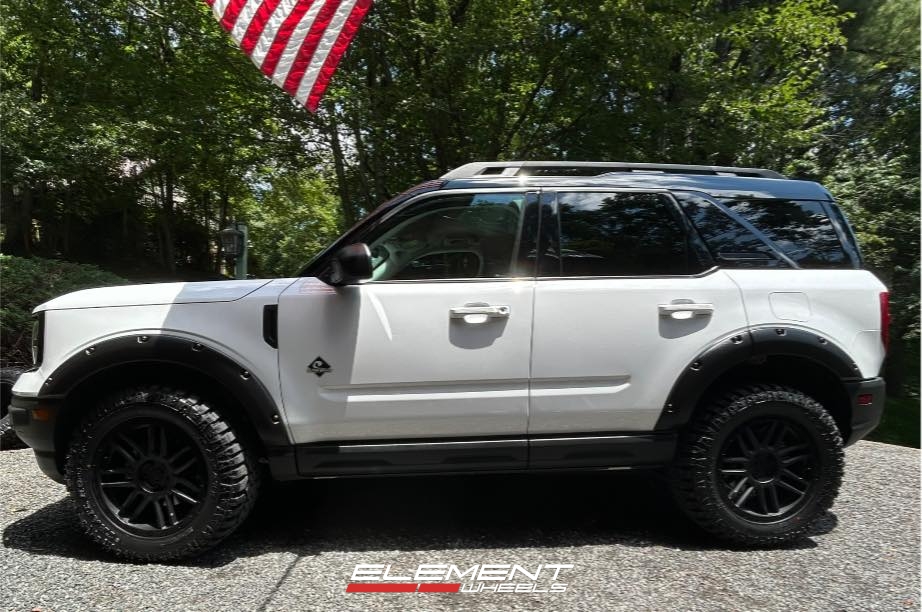 18x8 Black Rhino Wheels Black Rhino Arches Matte Black on Ford 2021-2025 Ford Bronco Sport
