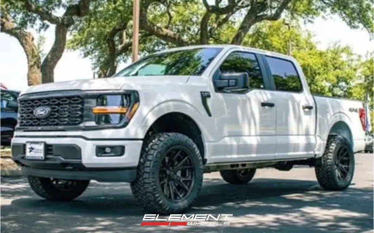 20x9 Fuel Off-Road Celsius Matte Black w/ Gloss Black Lip FC874 on 2021-2025 Ford F-150