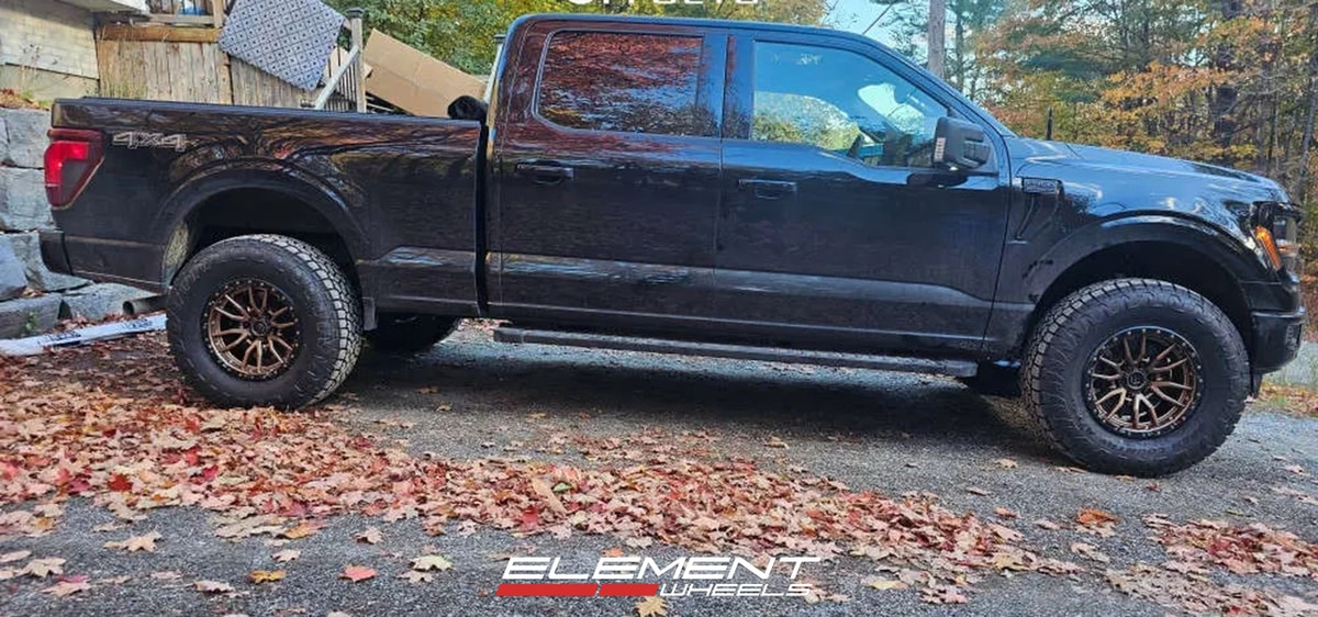 18x9 Fuel Off-Road Rebel Bronze w/ Black Lip D681 on 2021-2025 Ford F-150