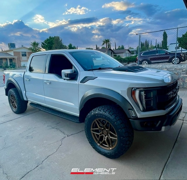 20x9.5 Rohana RFV2 Matte Bronze (Cross Forged) on 2021-2025 Ford F-150 Raptor