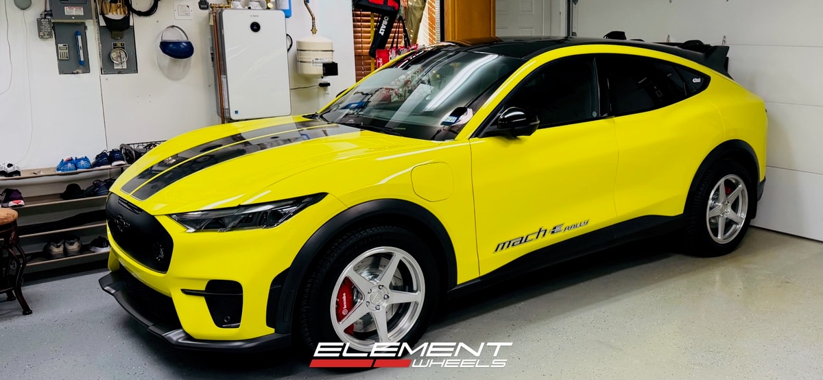 19x8.5 Variant Sena Raw Milled (Full Forged) on 2021-2025 Ford Mustang Mach-E