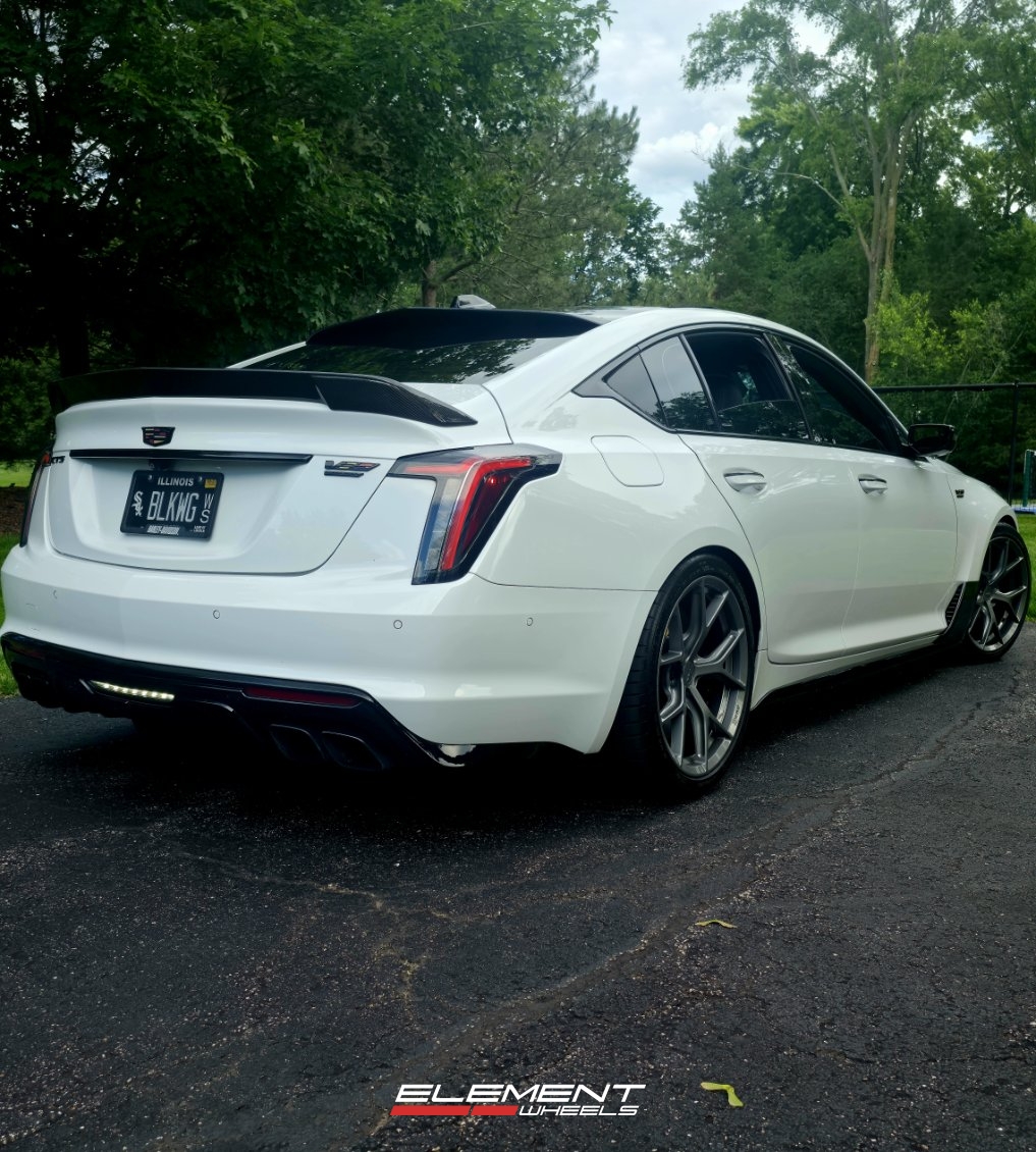 19x10 | 19x11 Staggered MRR FS06 Gloss Gunmetal (Flow Formed) on 2022-2025 Cadillac CT5-V Blackwing