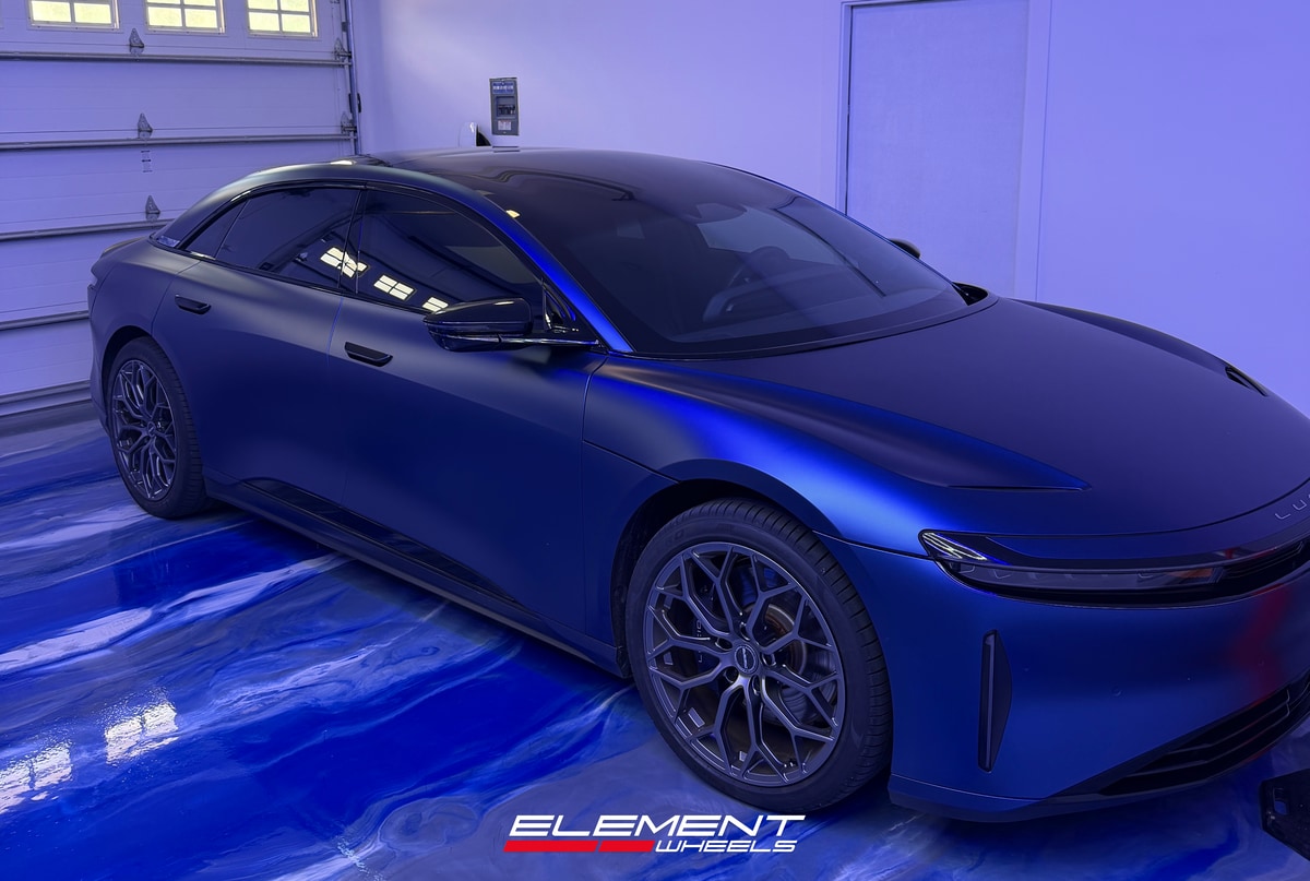 20x8.5 | 20x9.5 Staggered Element Forged ME-3 Satin Gunmetal (Full Forged) on 2022-2025 Lucid Air
