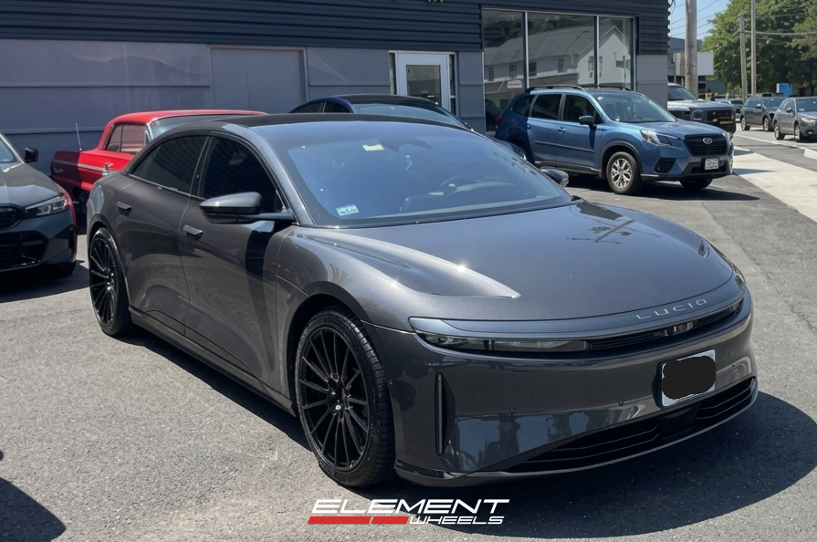 20x8.5 | 20x10 Staggered Savini Black Di Forza BM16 Gloss Black w/ Double Dark Tint  on 2022-2025 Lucid Air