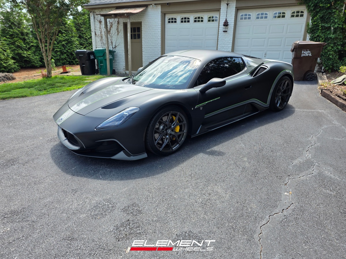 20x9 | 20x11 Staggered Vossen HF-5 Satin Anthracite (Hybrid Forged) on 2022-2025 Maserati MC20