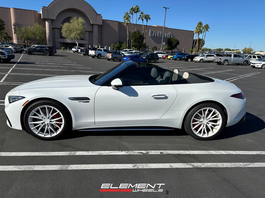 20x9 | 20x11 Staggered Variant Rian Gloss White (Full Forged) on 2022-2025 Mercedes Benz SL 43/55/63 AMG