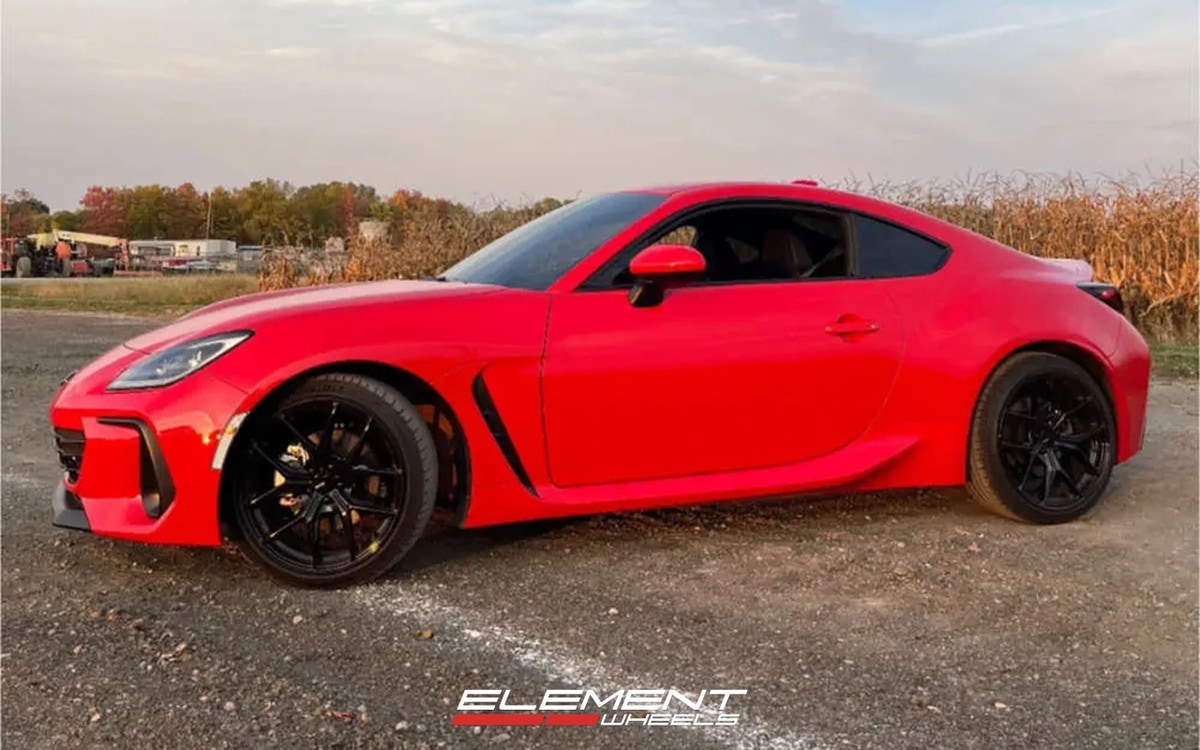 18x8.5 Enkei TSR-X Gloss Black on 2022-2025 Subaru BR-Z