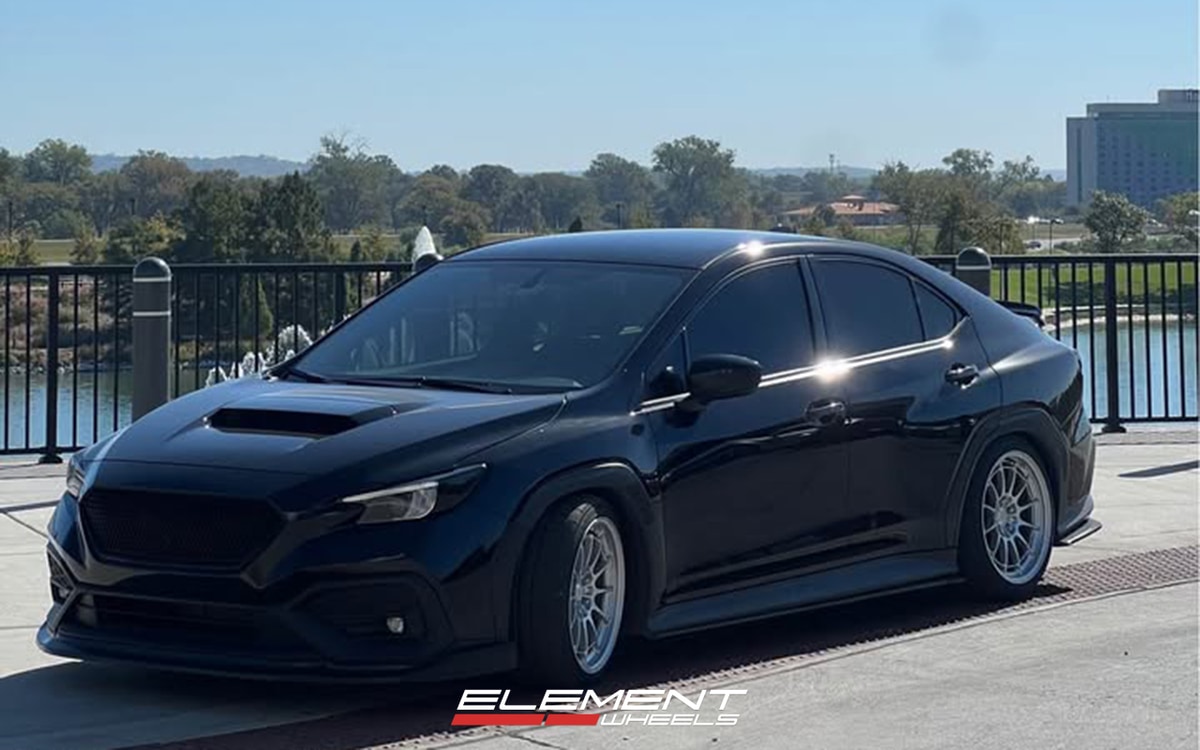 18x9.5 Enkei NT03+M Silver on 2022-2025 Subaru WRX