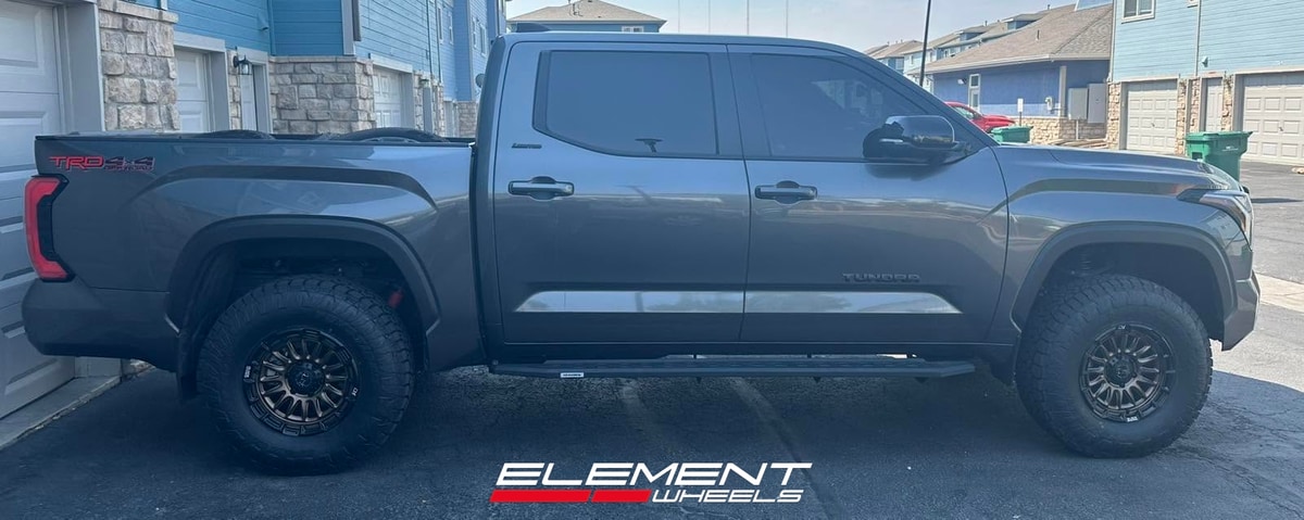 17x8.5 Black Rhino BR025 Rival Matte Black w/ Gloss Black Lip on 2022-2025 Toyota Tundra