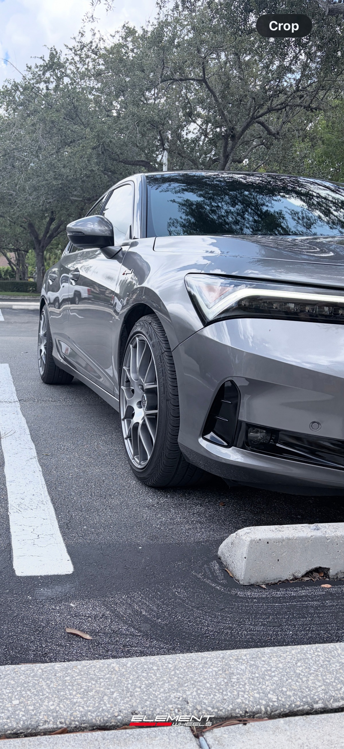 18x8.5 Enkei Raijin Hyper Silver on 2023-2025 Acura Integra