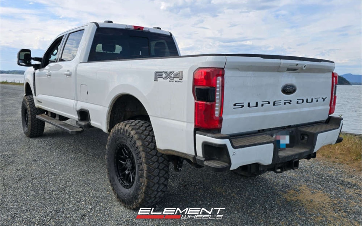 17x9 Raceline 953B Krank Satin Black on 2023-2025 Ford F-250/350