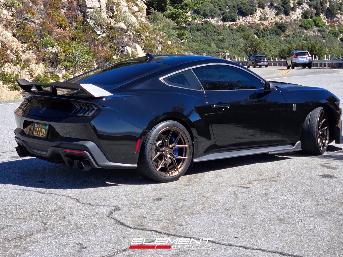 20x10 | 20x11 Staggered Variant Nysa Satin Bronze (Full Forged) on 2024-2025 Ford Mustang