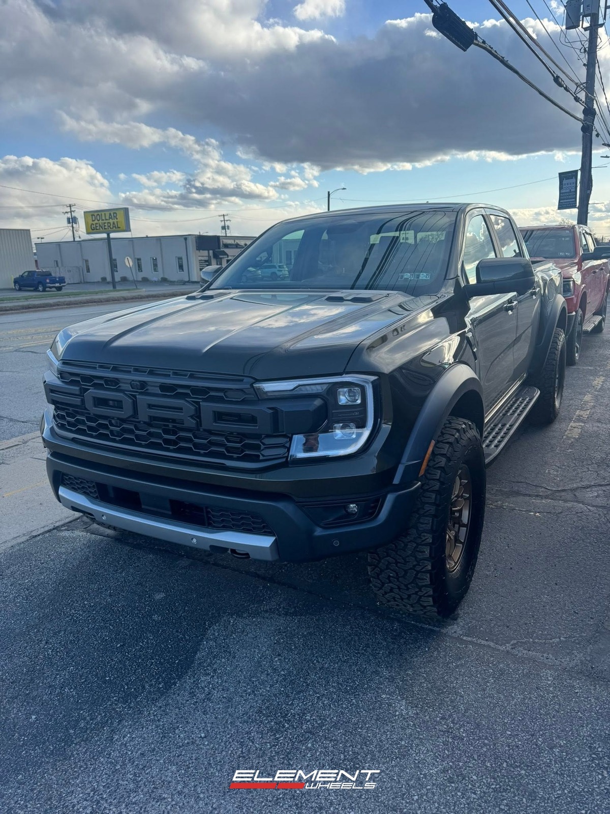 17x8.5 | 17x8.5 Staggered KMC KM732 Archer on 2024-2025 Ford Ranger