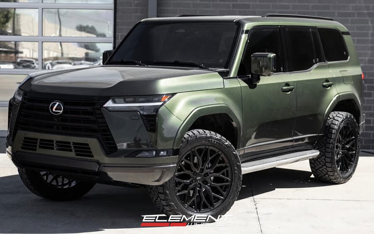 22x9.5 Vossen HF6-3 Gloss Black (Hybrid Forged) on 2024-2025 Lexus GX