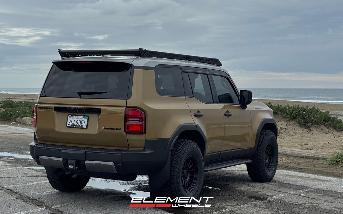 17x8 KMC KM542 Impact Satin Black on 2024-2025 Toyota Land Cruiser