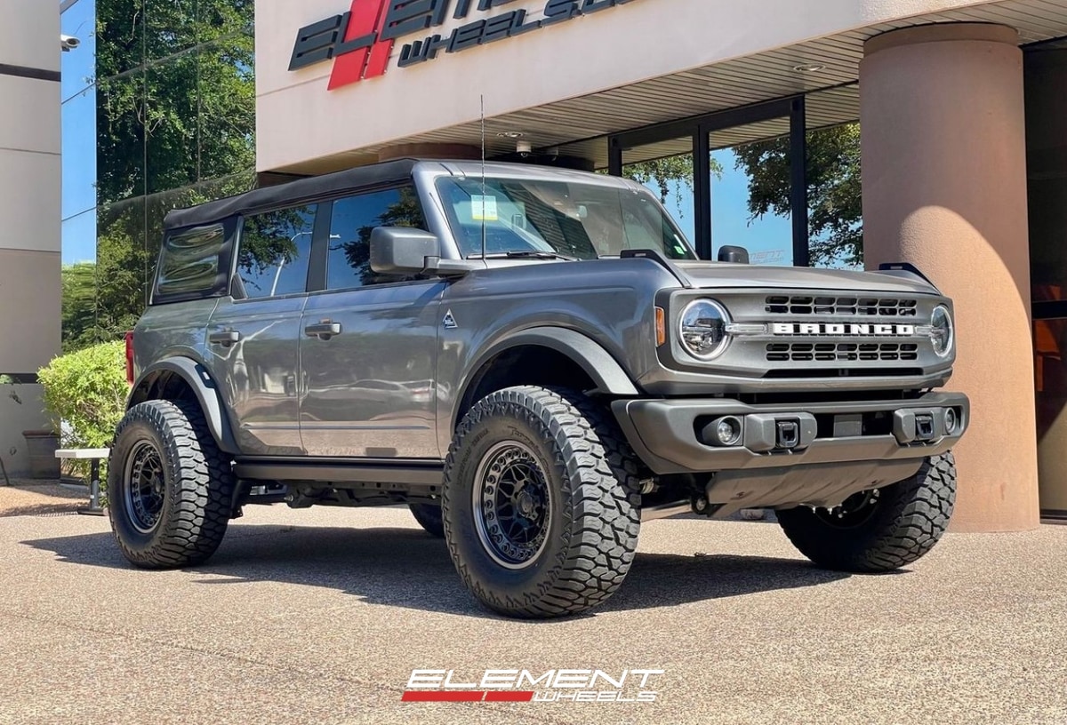 17 Inch Black Rhino Alpha in Matte Black on a 2023 Ford Bronco