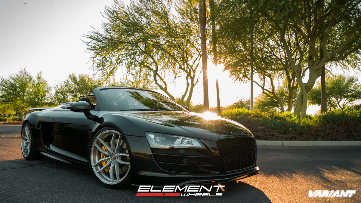 20 inch Variant Krypton Full Brushed Silver on 2012 Audi R8