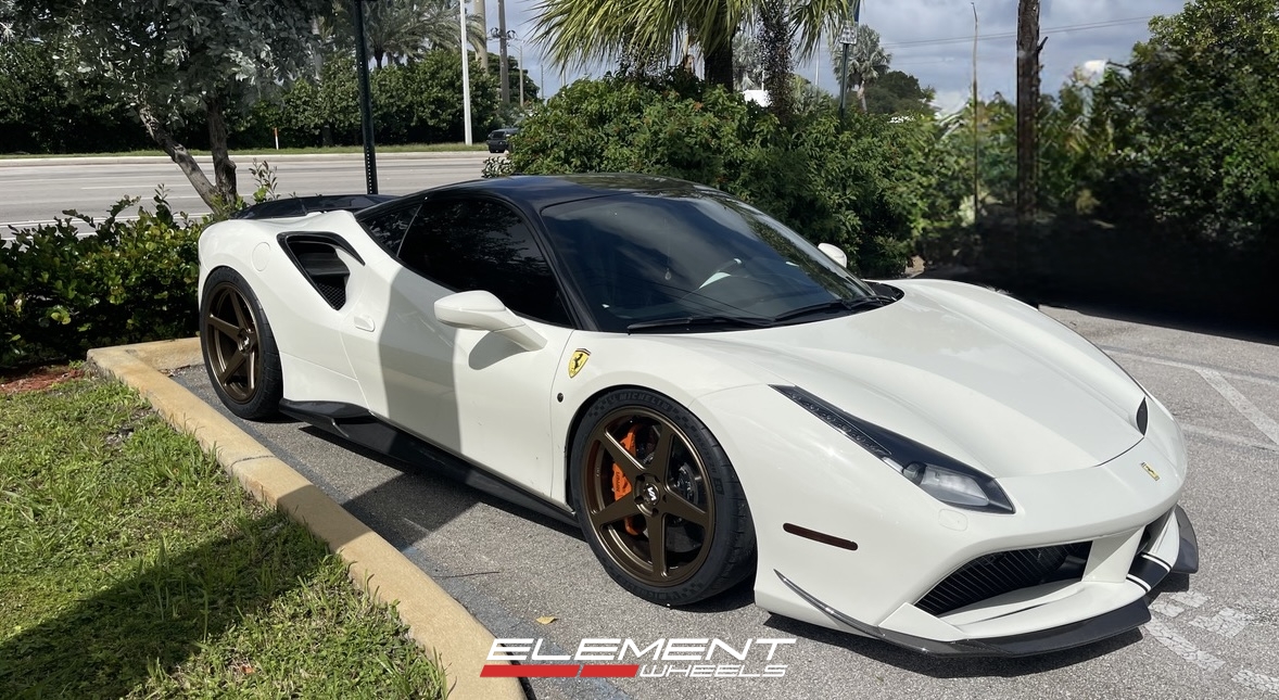 20/21 Double staggered Variant Sena in Satin Bronze on a 2016 Ferrari 488