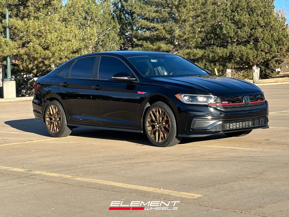 18 inch F1R FS3 in Matte Bronze on a 2019 Volkswagen Jetta GLI