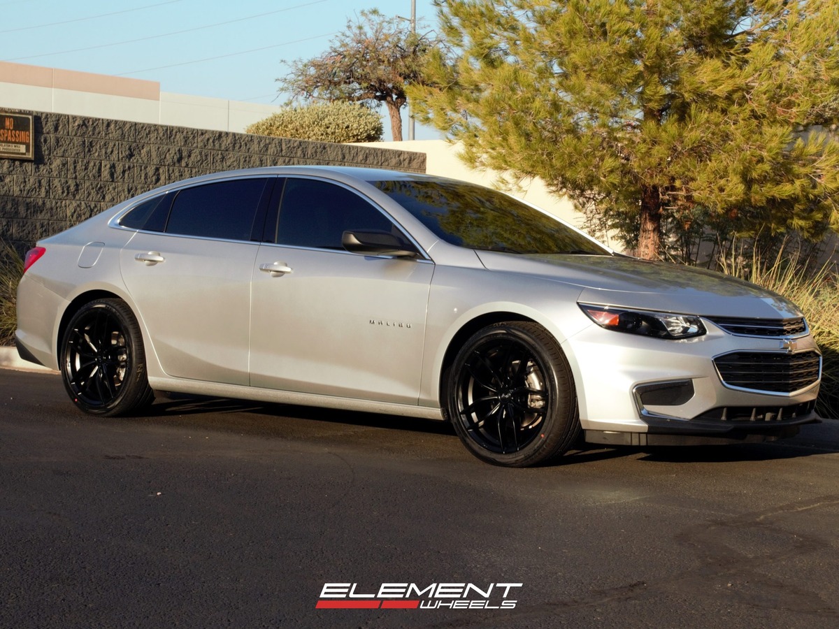 19 Inch Niche Vosso in Satin Black M203 on a 2018 Chevrolet Malibu