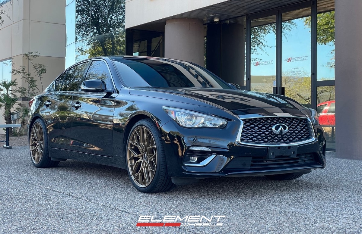 20 Inch F1R FS3 in Matte Bronze on a 2021 Infiniti Q50