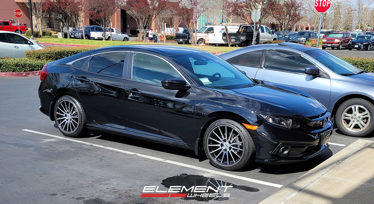 18 inch TSW Chicane Gloss Black w/ Mirror Face on a 2020 Honda Civic