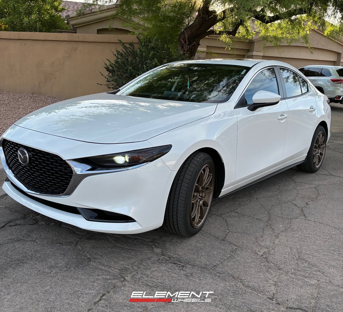 18 inch Enkei Triumph Matte Bronze on a 2025 Mazda 3