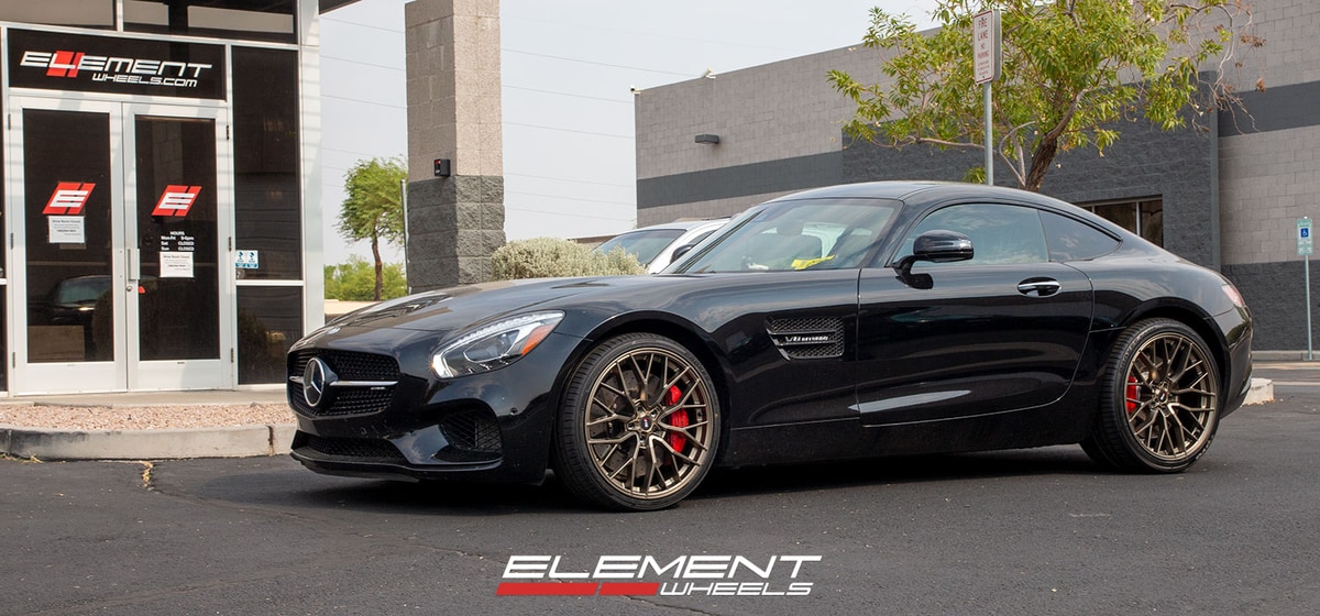 20 inch Staggered Savini SV-F2 Matte Bronze on a 2016 Mercedes Benz AMG GTS