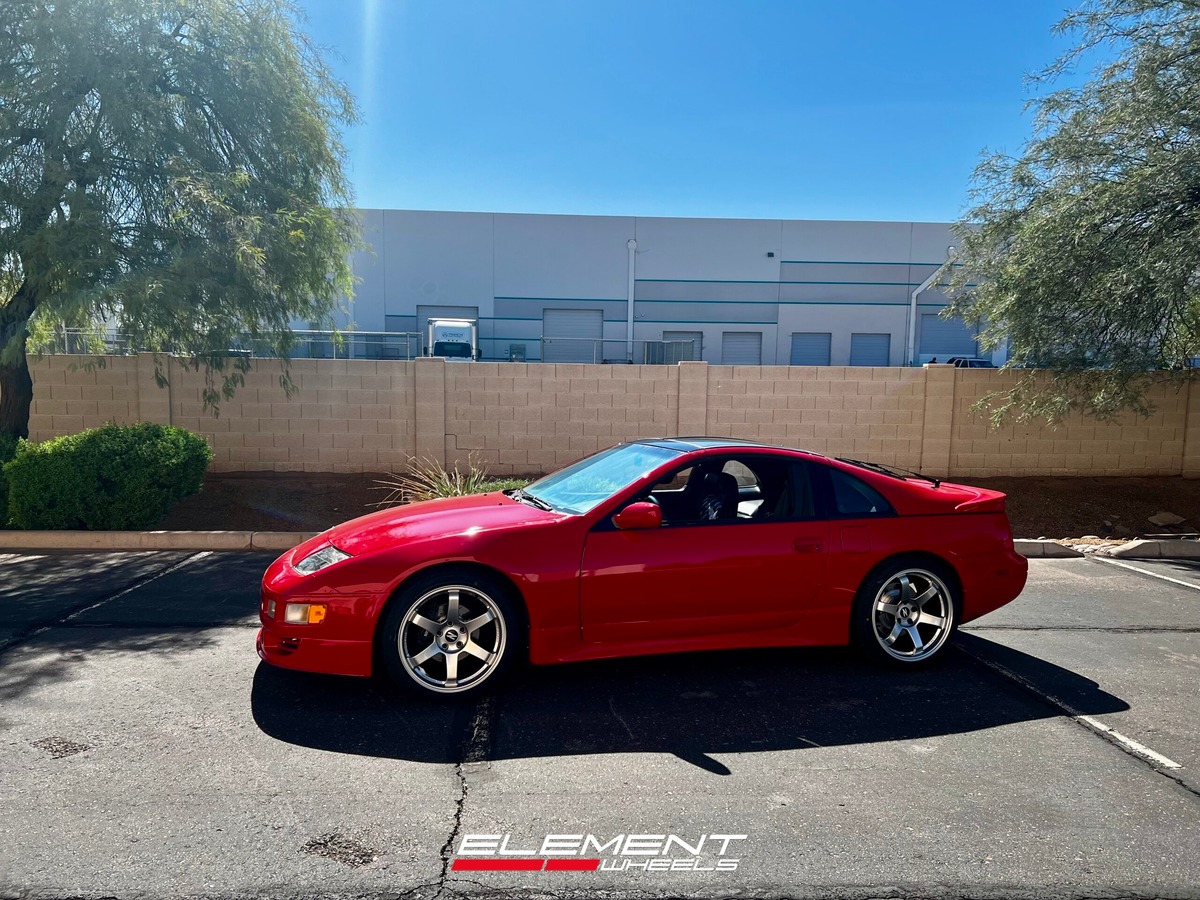 Staggered 18 inch Forged TE37SL Replica on a 1991 Nissan 300zx Turbo