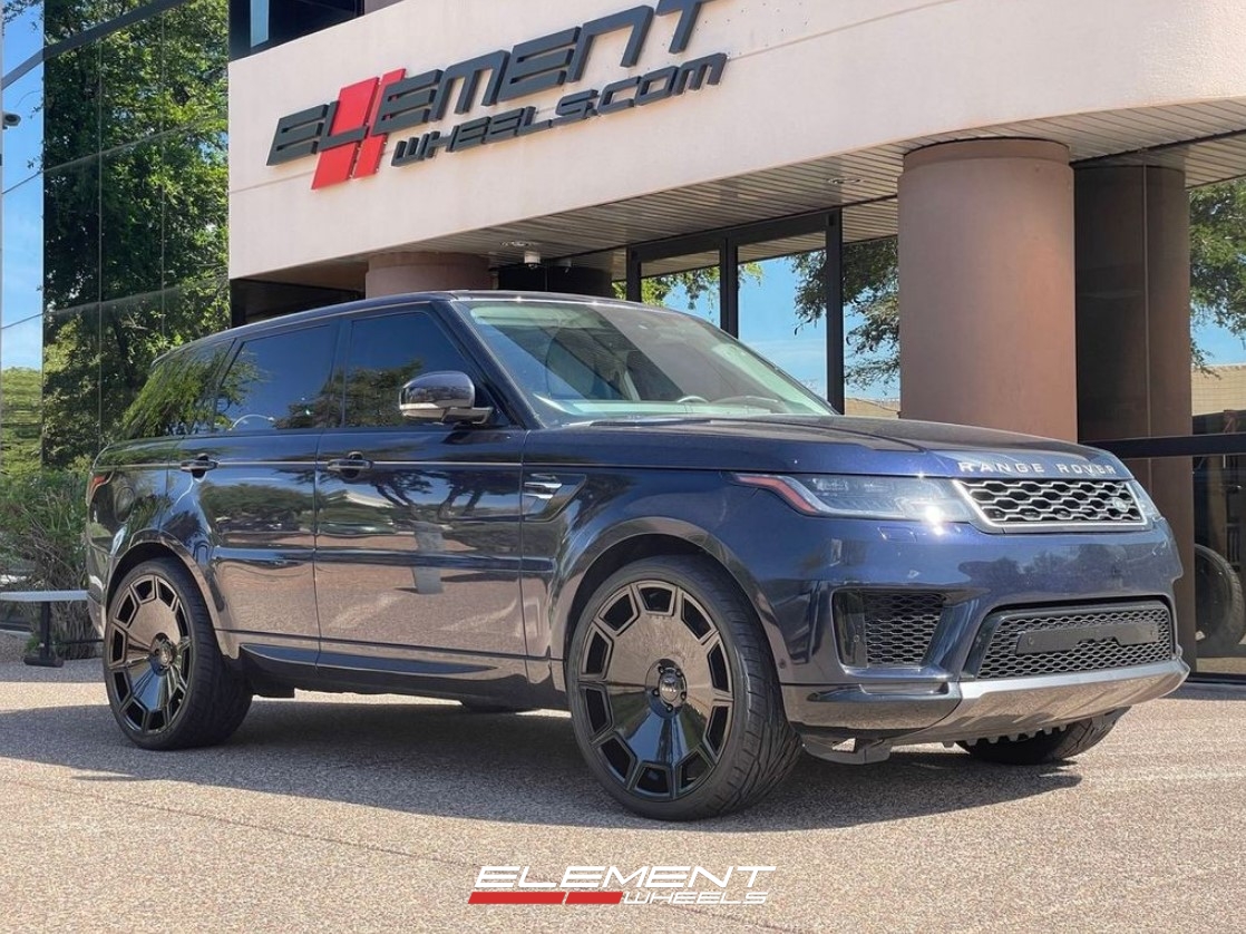 24 inch Koko Kuture Sicily in Gloss Black on a 2020 Land Rover Range Rover Sport