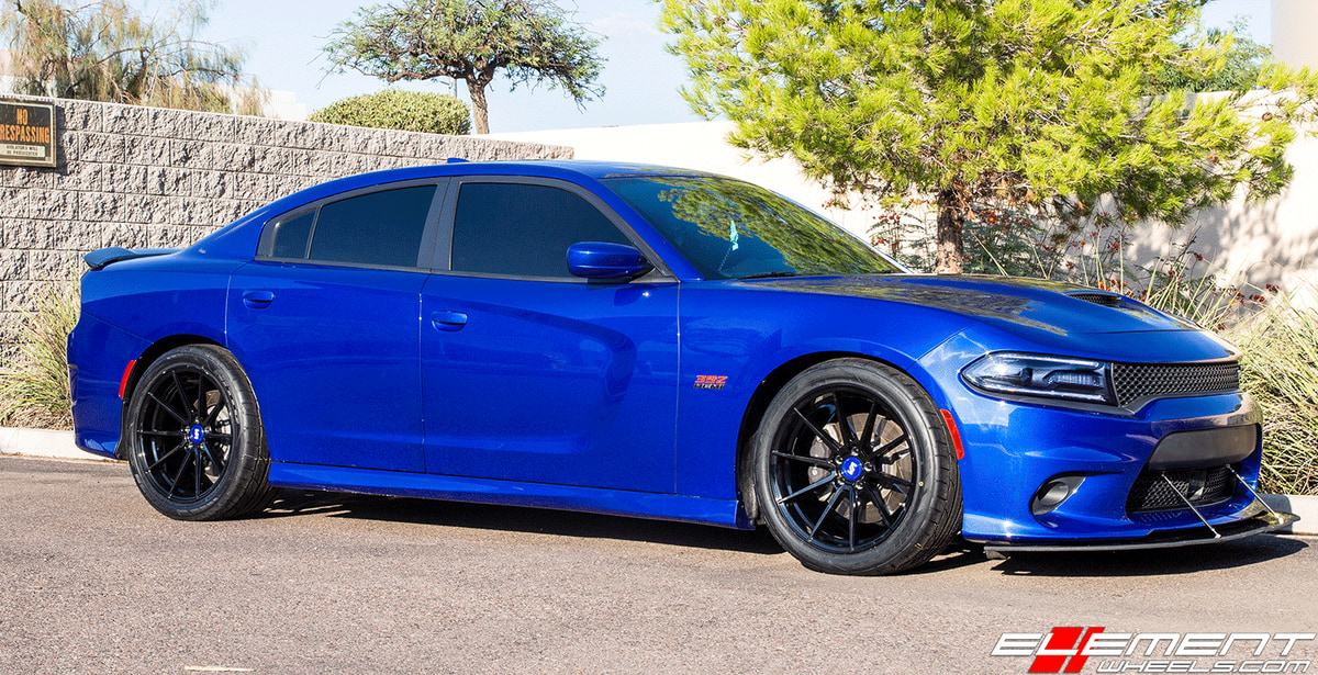 20 inch Variant Argon Piano Black on 2018 Charger Scat Pack 392