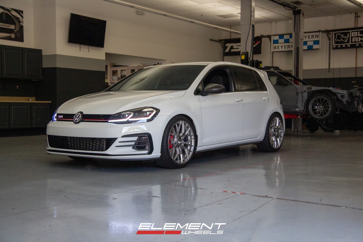 19 Inch Variant Radon in Titanium Brushed Face on a 2019 Volkswagen GTI