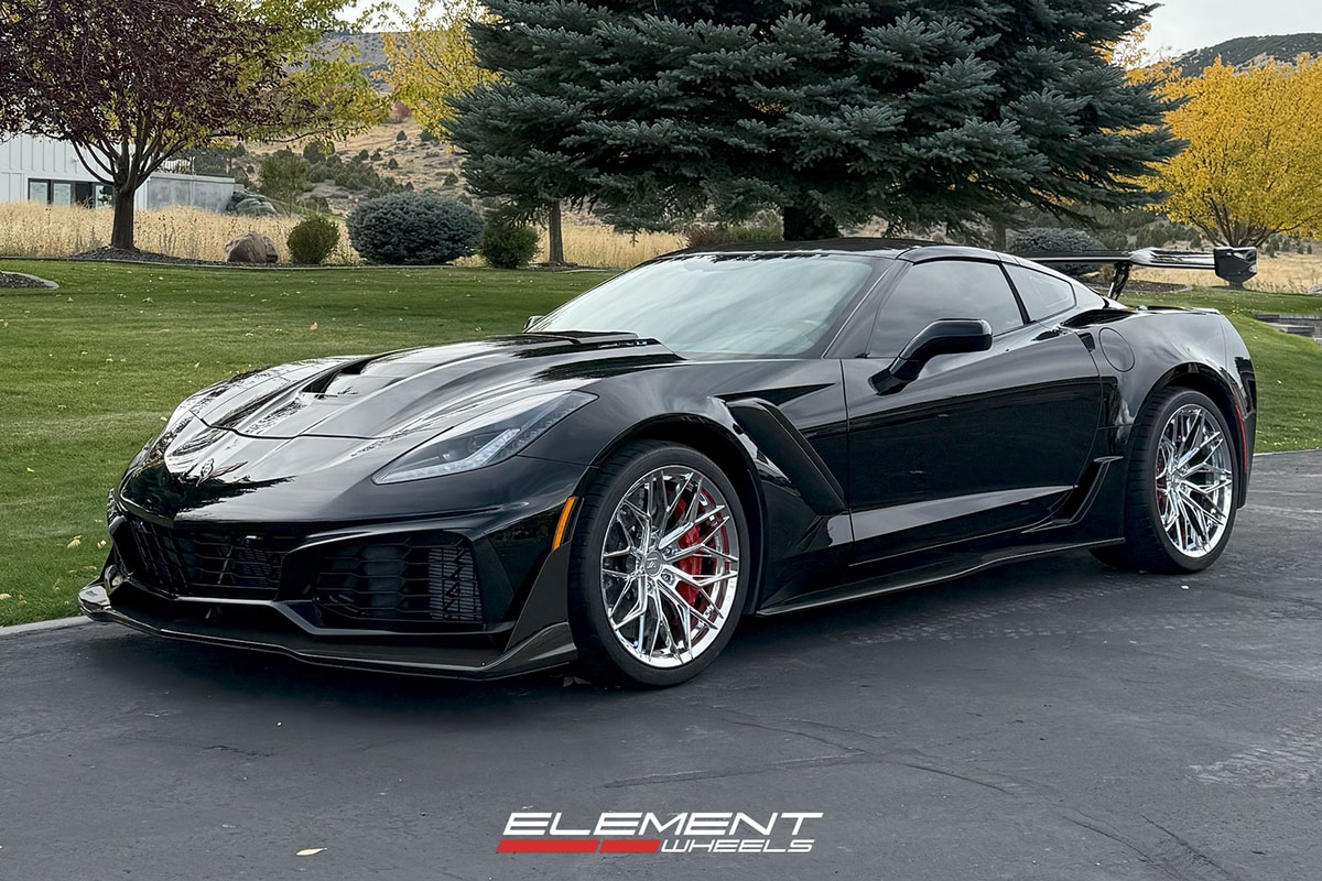 Staggered Set Variant Maxim Full Polished on 2019 Corvette C7 ZR1