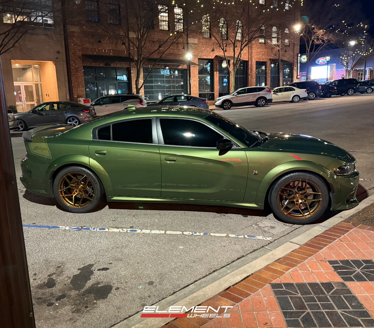 20 inch Rohana RFX11 in Brushed Bronze on a 2023 Dodge Charger Widebody