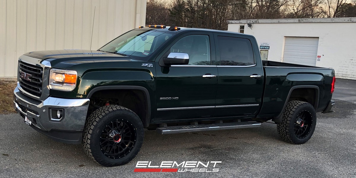 20 inch XD Series XD842 Snare Gloss Black w/ Gray Tint on a 2016 GMC Sierra 2500