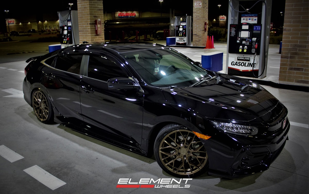 19 inch Variant Radon Satin Bronze on a 2020 Honda Civic Si