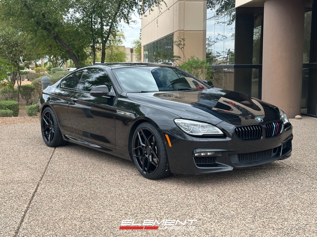 20 inch Staggered Rohana RFX11 in Gloss Black on a 2017 BMW 6 Series